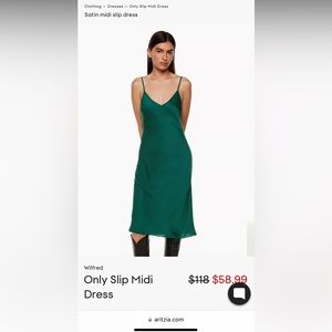 Aritzia Wilfred Navy Slip Dress